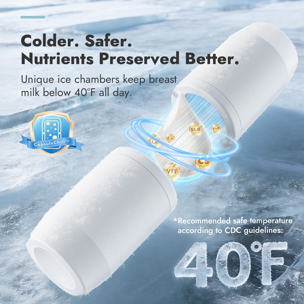 Papablic CapsuleChill™ Breast Milk Cooler