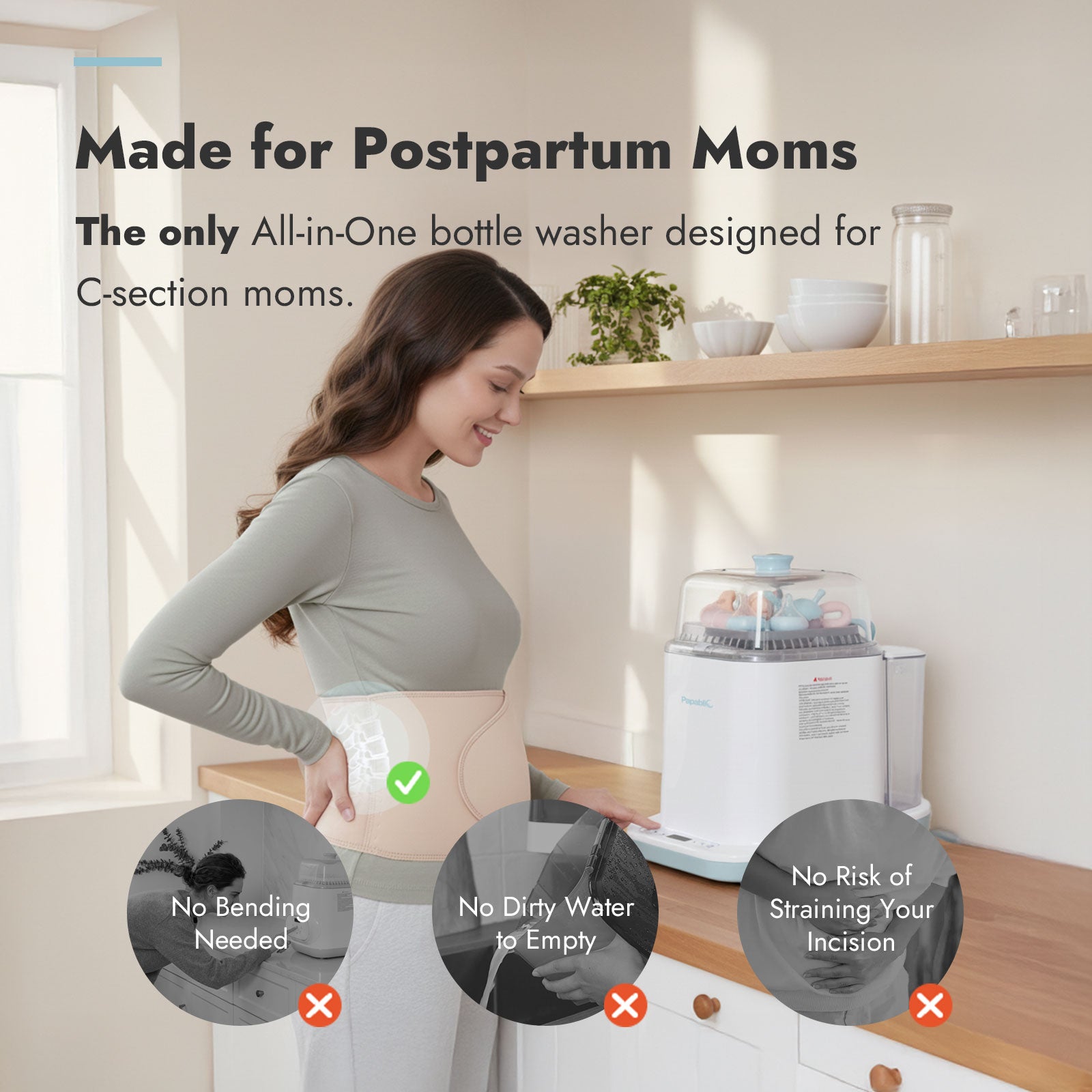 Baby Bottle Washer Sterilizer and Dryer All in One Bottle Cleaner