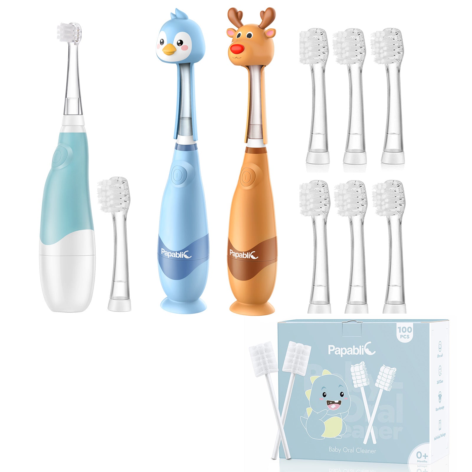 Pippin Toddler Sonic Electric Toothbrush for Ages 1-3 Years