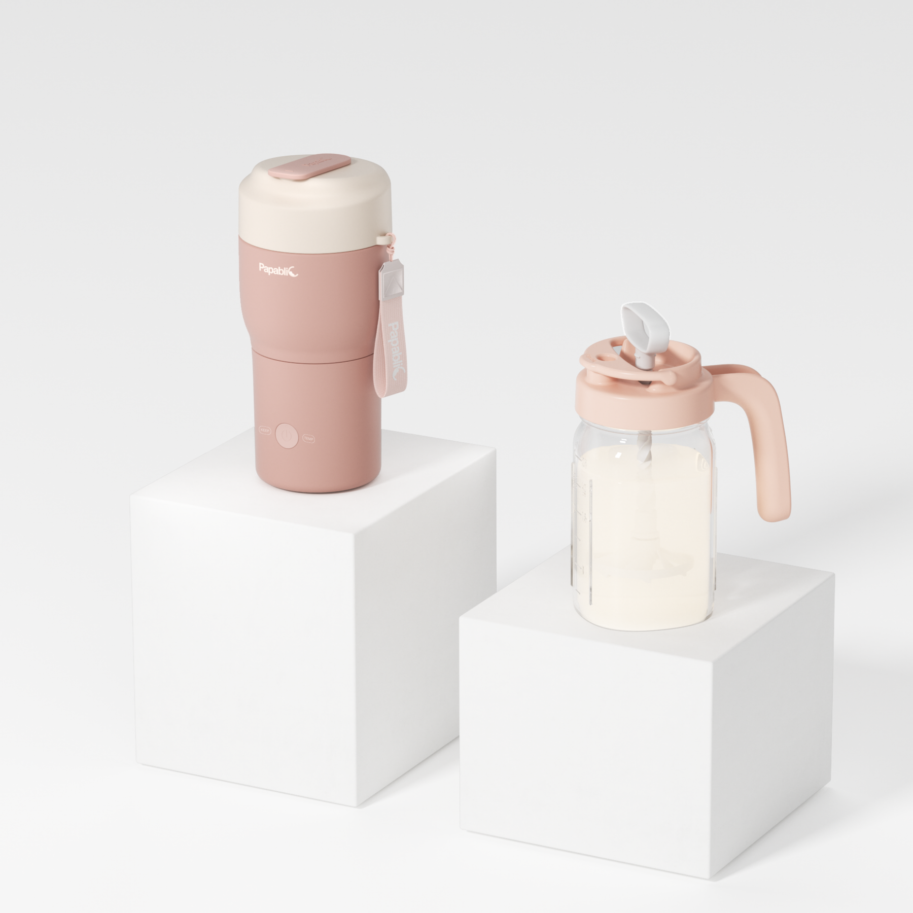 Portable Bottle Warmer & Glass Mixing Pitcher Set