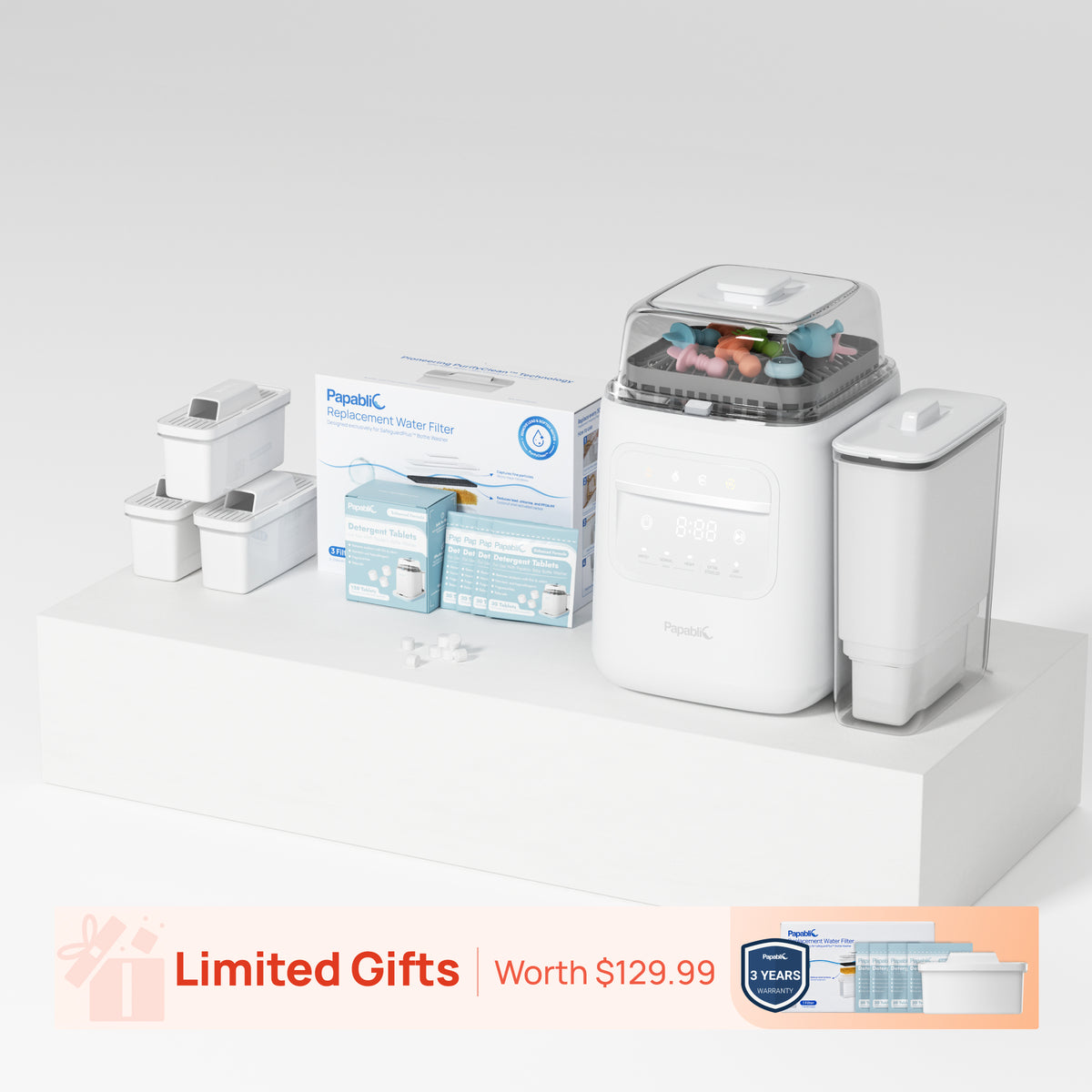 Papablic SafeguardPlus Bottle Washer+3-Month Maintenance Kit