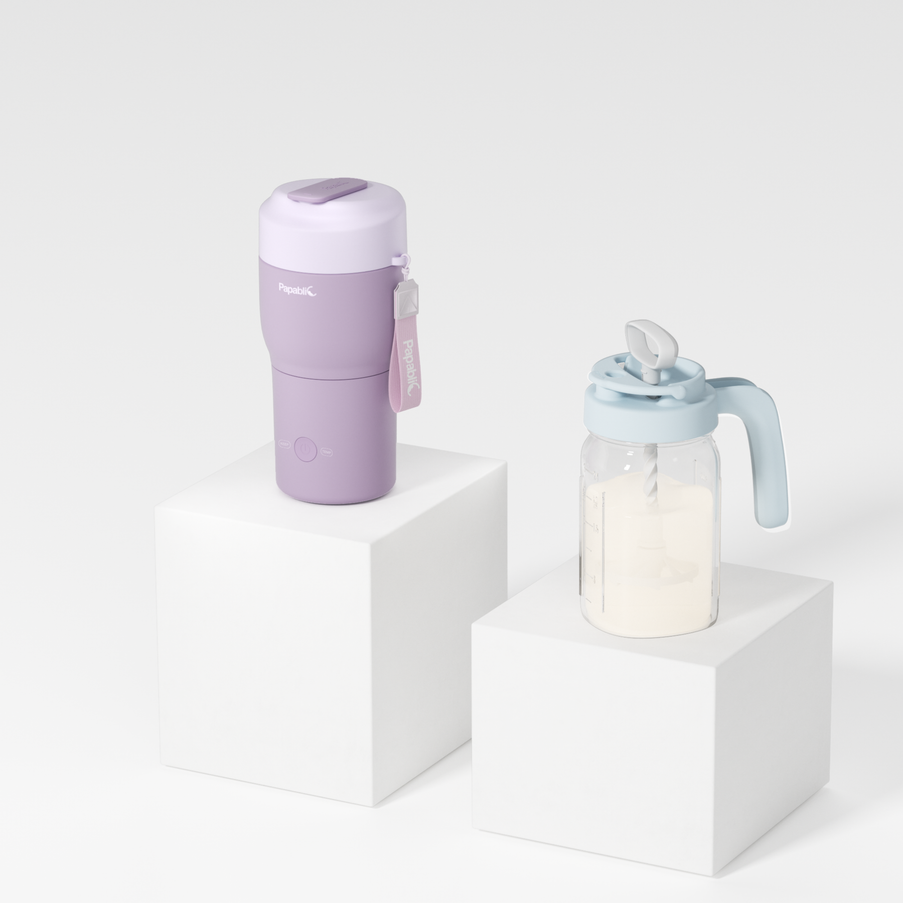 Portable Bottle Warmer & Glass Mixing Pitcher Set