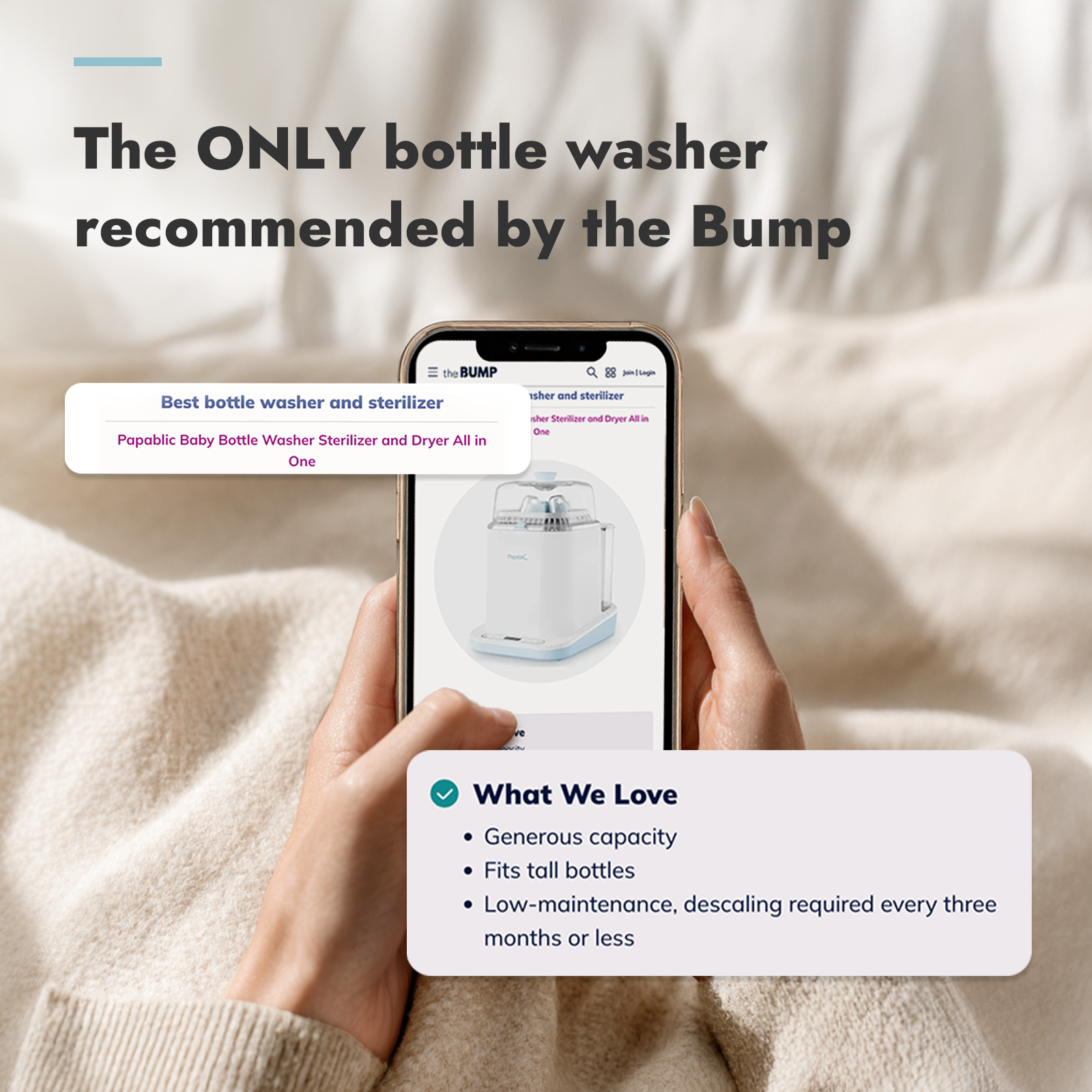 Baby Bottle Washer Sterilizer and Dryer All in One Bottle Cleaner