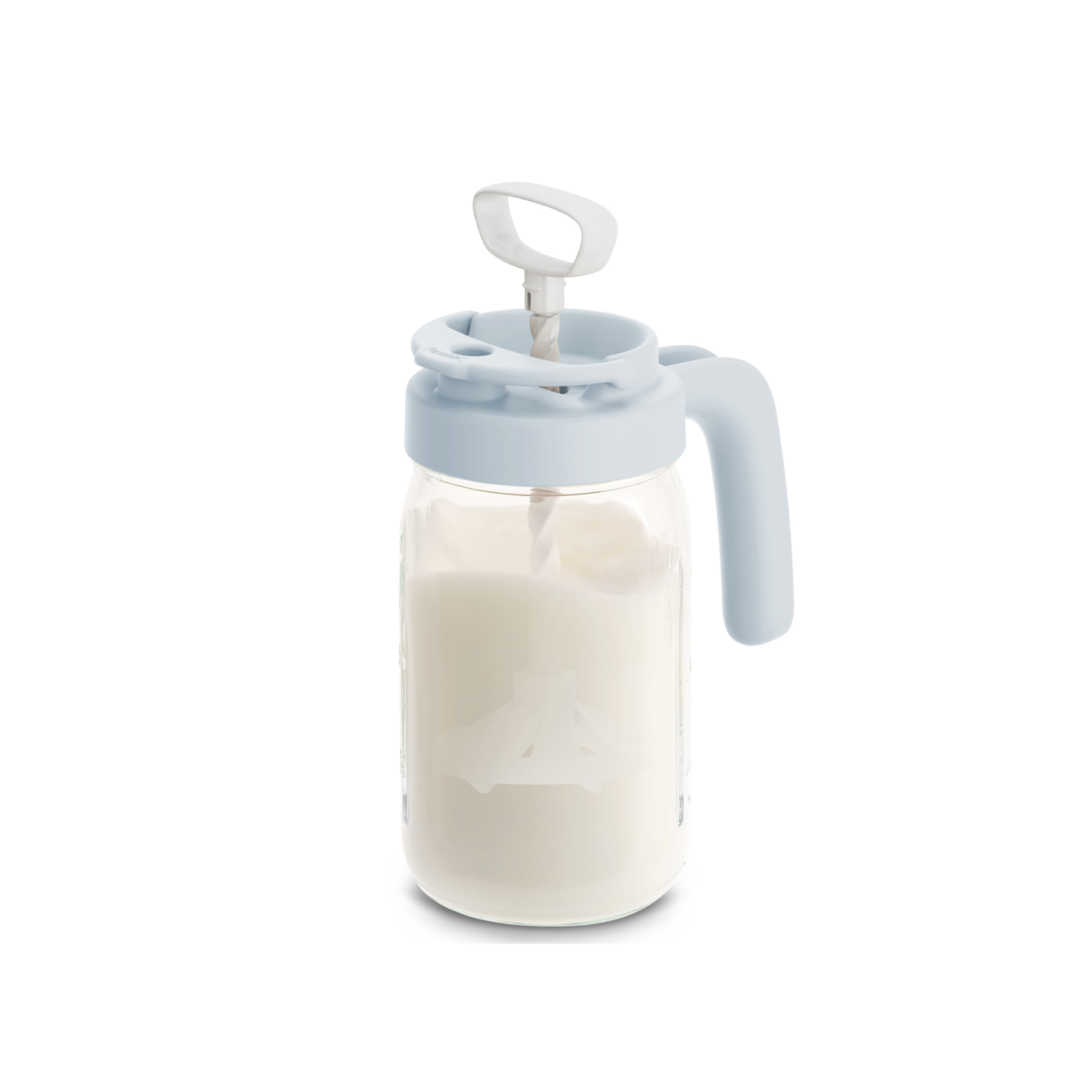 Glass Formula And Breastmilk Mixing Pitcher with Mixing Handle-Blue