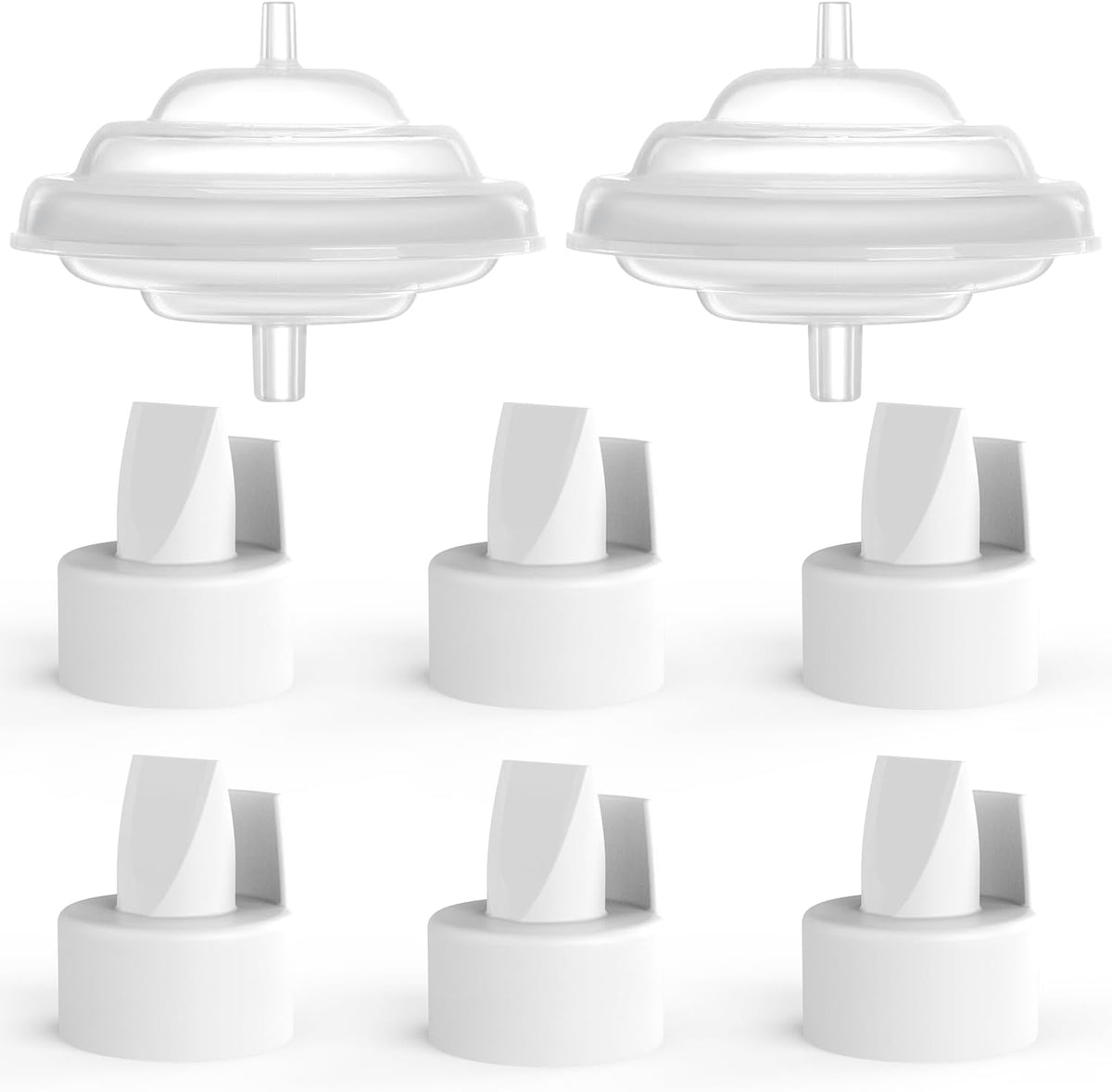 8-Pack Duckbill Valves & Backflow Protector, Compatible with Spectra S1/S2/9 Plus