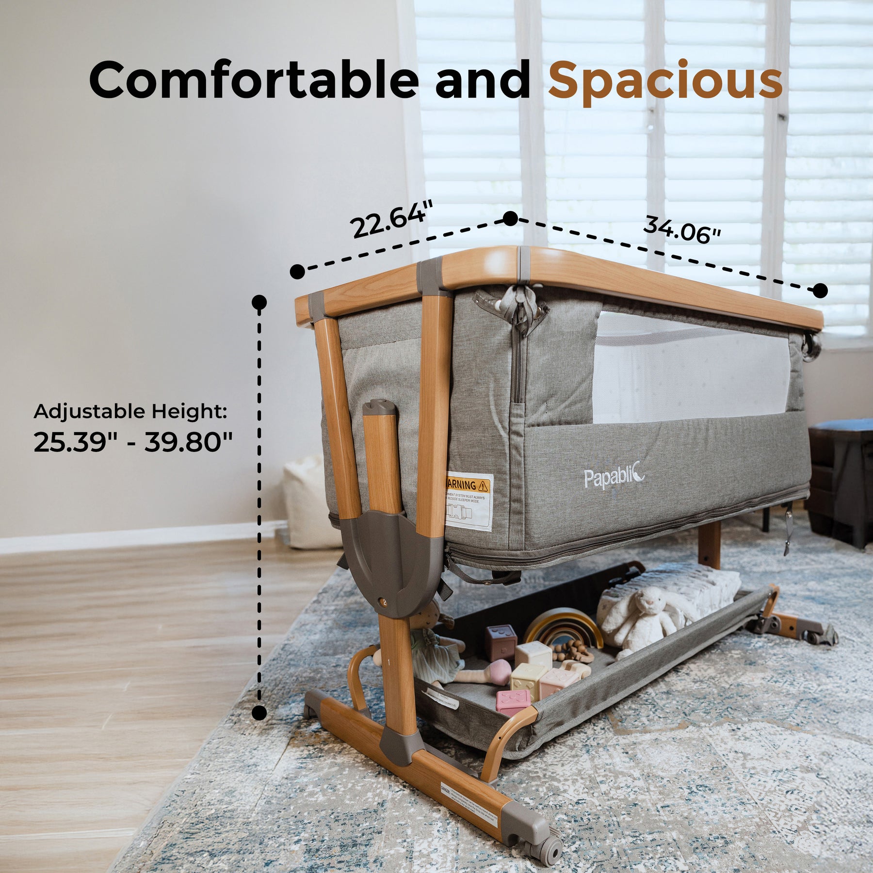 4-in-1 Baby Bassinet with Playard Extension