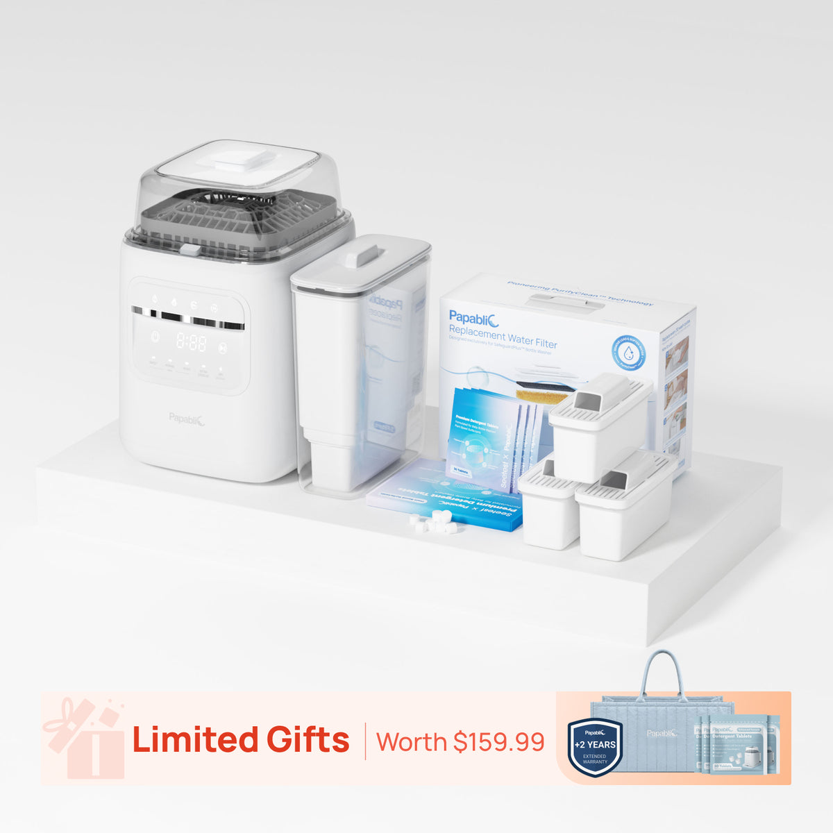 Papablic SafeguardPlus Bottle Washer+3-Month Maintenance Kit
