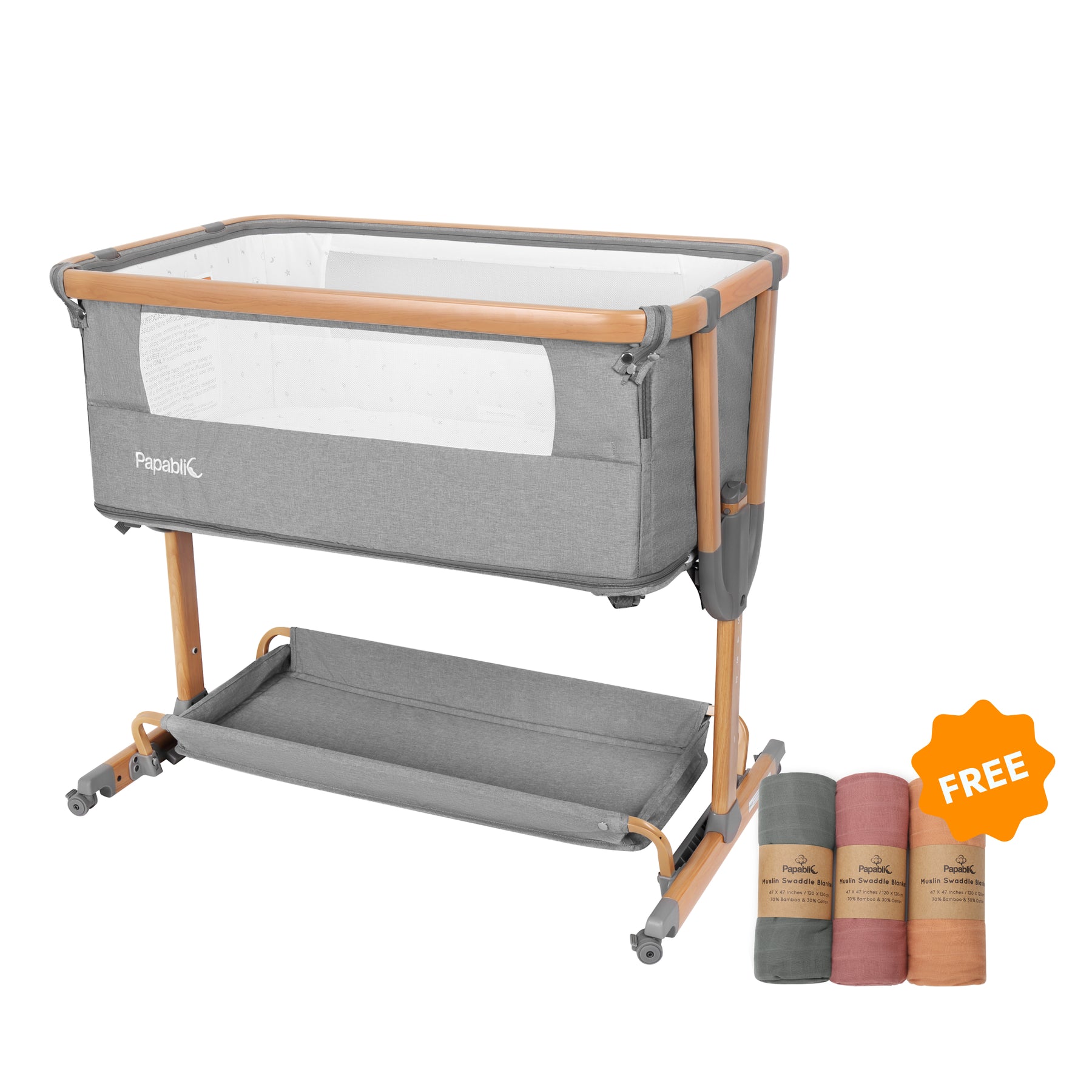 4-in-1 Baby Bassinet with Playard Extension