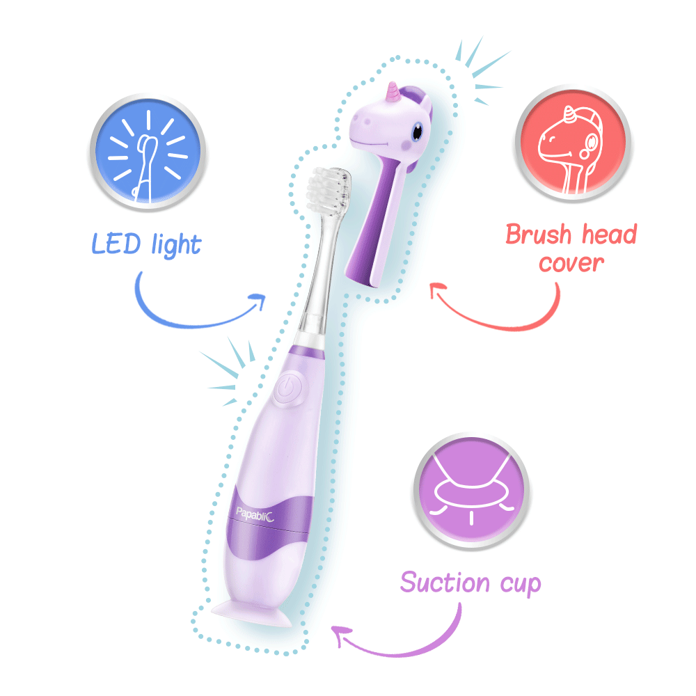 [Gift Set] Doris & Arya Toddler Sonic Electric Toothbrush - Papablic