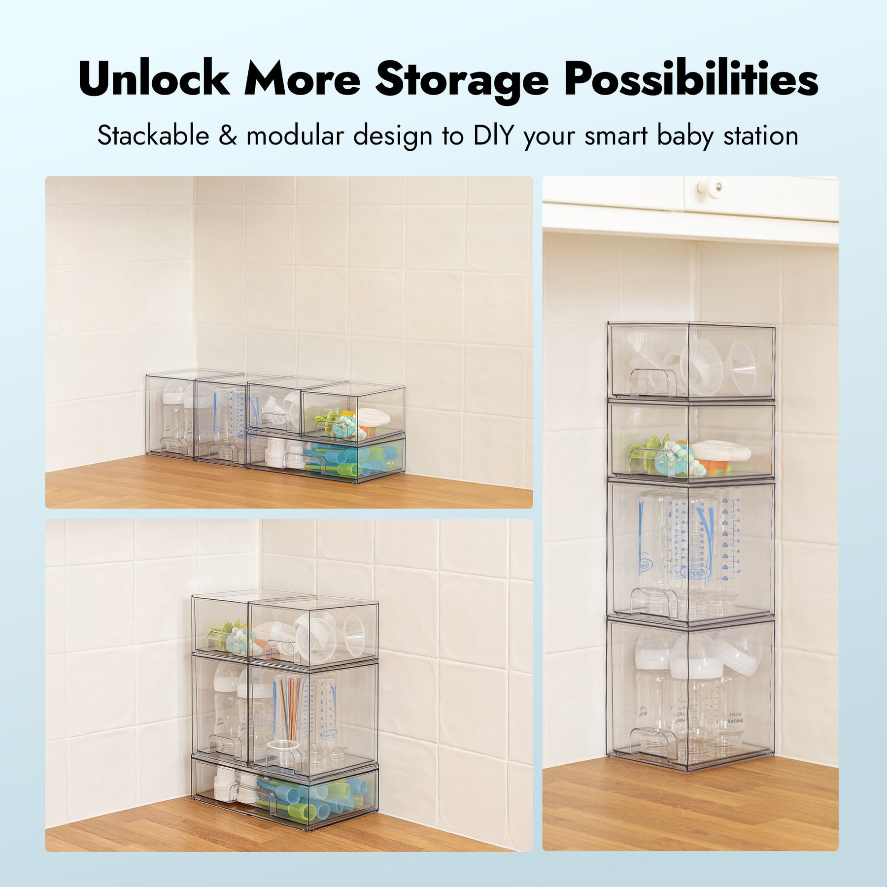 Smart Baby Bottle Station- Baby Bottle Oragnizer