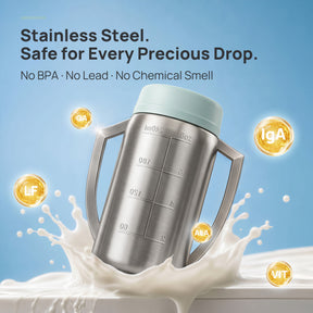 Papablic Stainless Steel Breast Milk Storage Bottles (4-Pack)