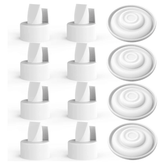 [12-Count] Papablic Pump Parts Compatible with Spectra S1, S2 and 9 Plus, Incl 8-Count Duckbill Valves for Spectra and Medela Pump in Style, 4-Count Silicone Membrane for Spectra Backflow Protector