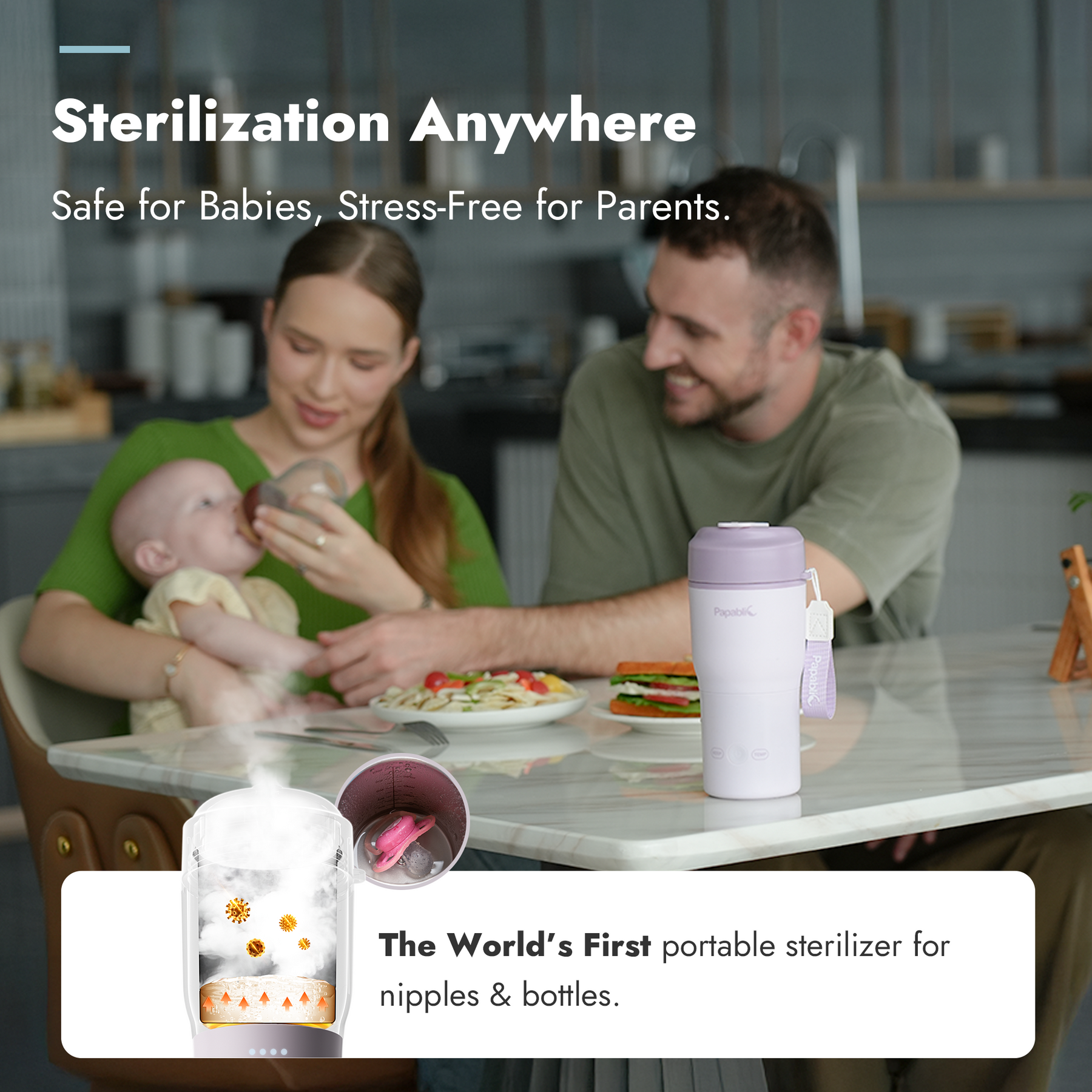 Papablic Portable Bottle Warmer & Sterilizer