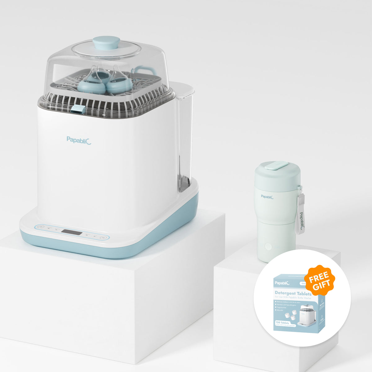 Baby Bottle Washer & Portable Bottle Warmer Set