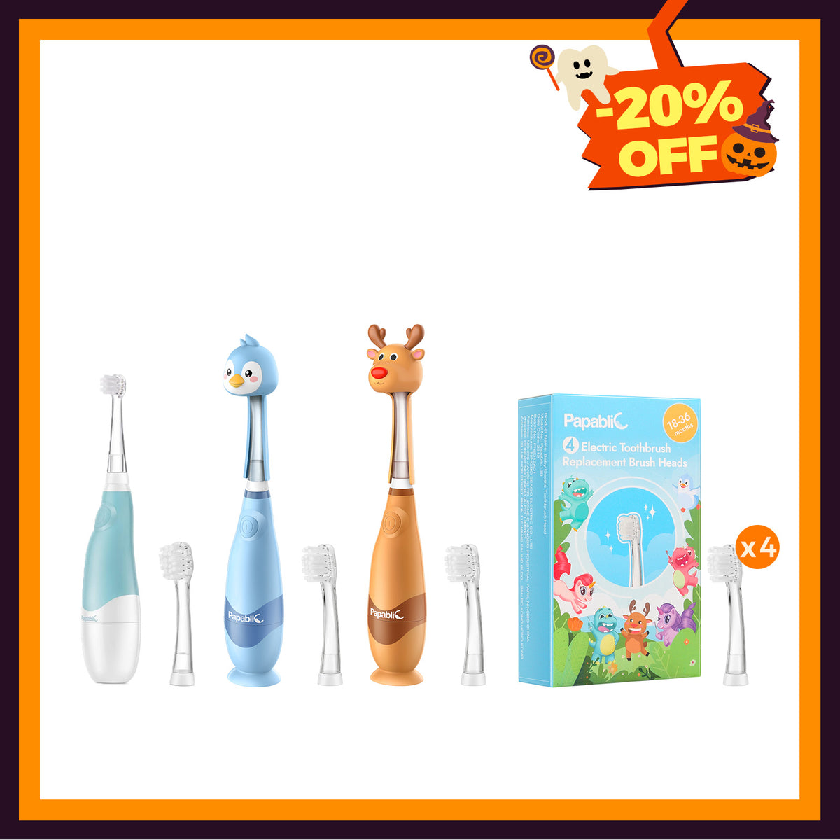 Ruby Moose & Pippin Penguin Baby/Toddler Toothbrush Set