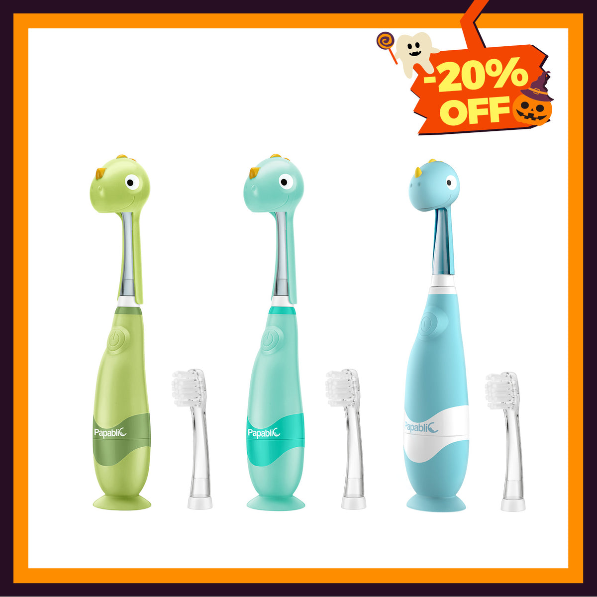 Debby, Jo & Max Dinosaur Baby/Toddler Toothbrush Set