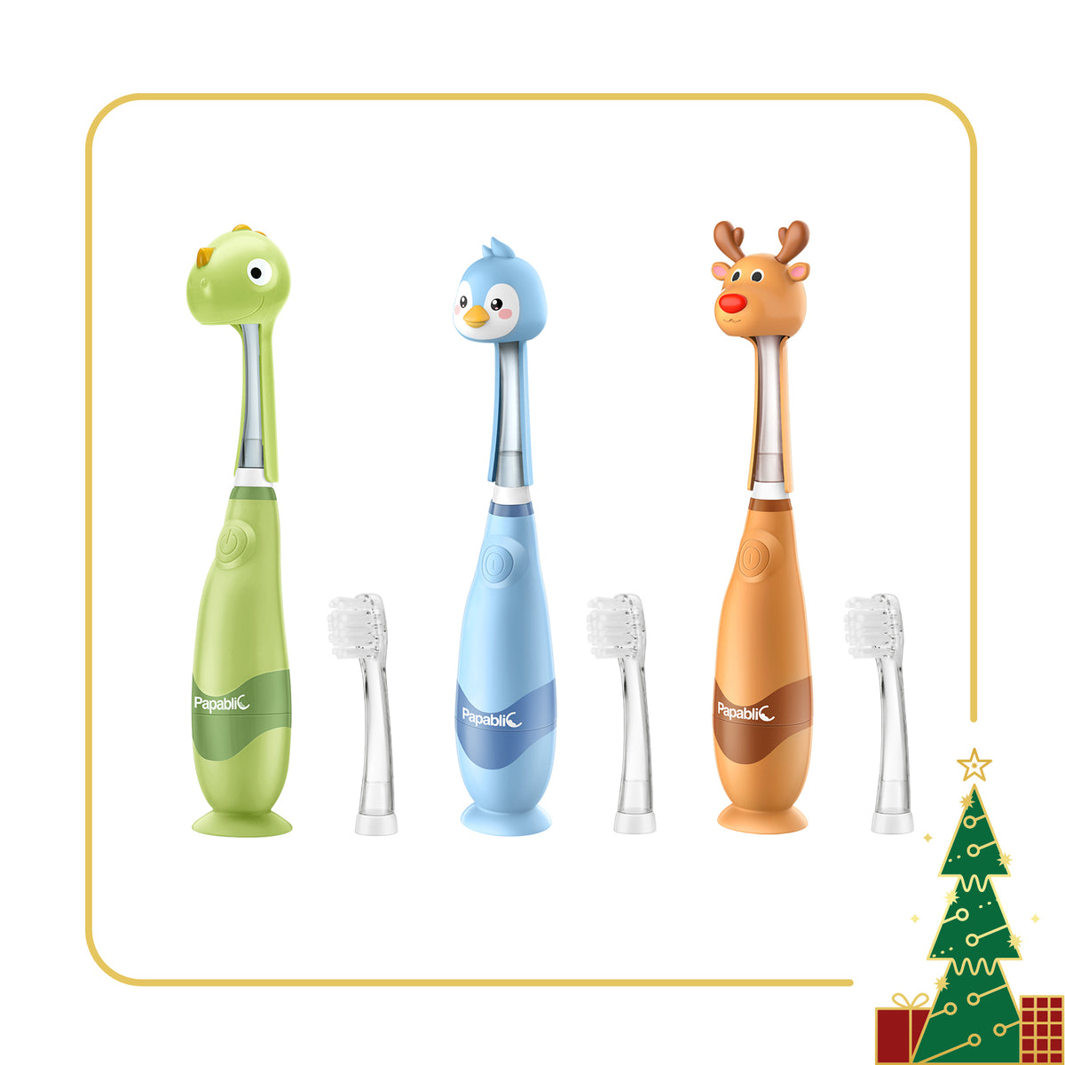 Ruby, Pippin, Max Sonic Electric Toothbrush Set