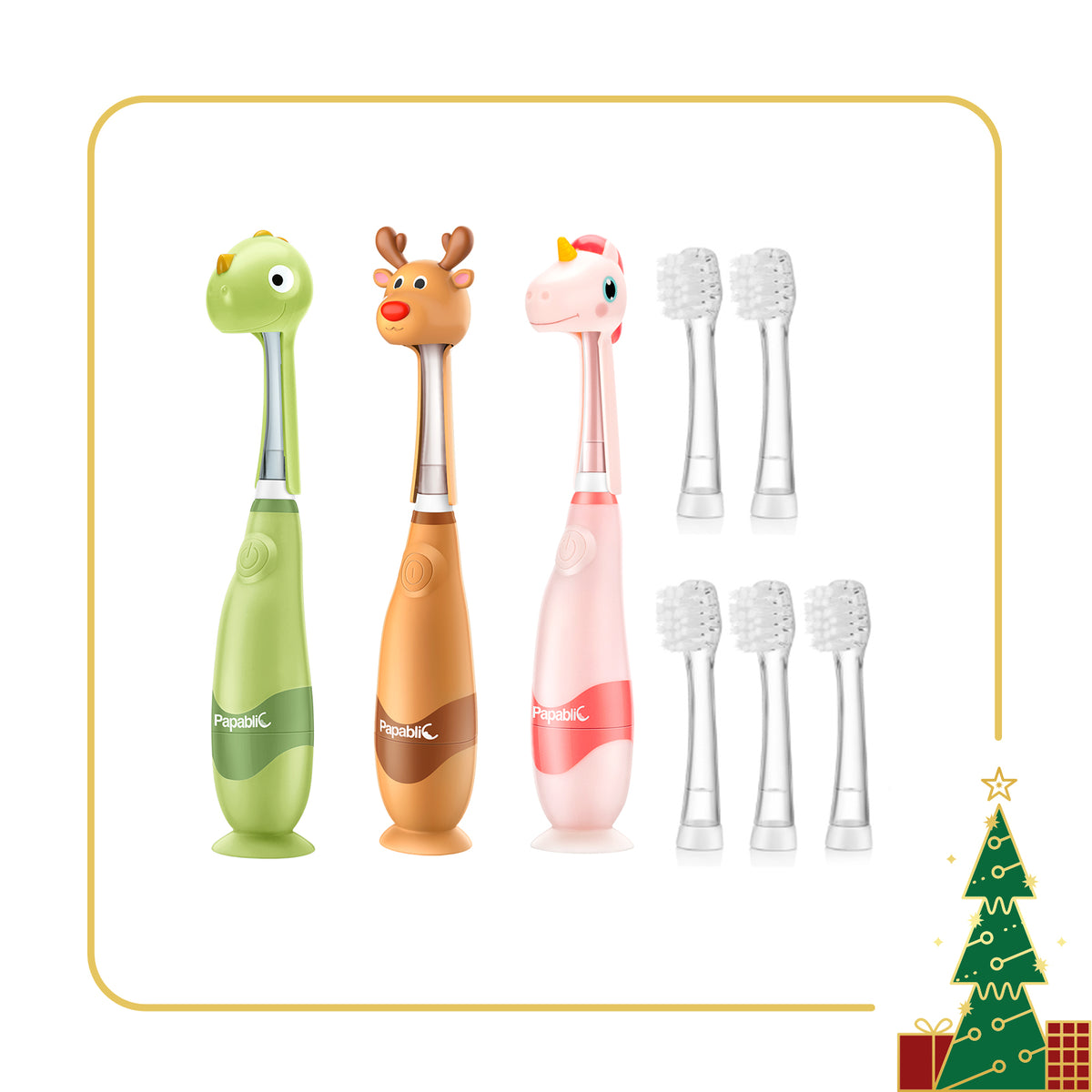 Ruby, Doris, Max Sonic Electric Toothbrush Set