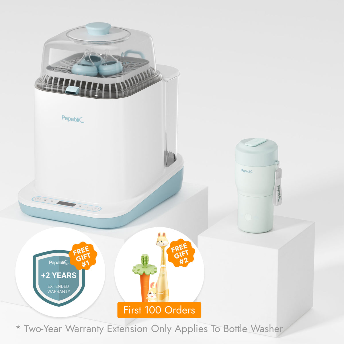 Baby Bottle Washer & Portable Bottle Warmer Set
