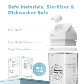 Glass Breastmilk Storage Bottle