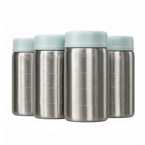Papablic Stainless Steel Breast Milk Storage Bottles (4-Pack)