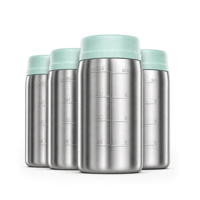 Papablic Stainless Steel Breast Milk Storage Bottles (4-Pack)