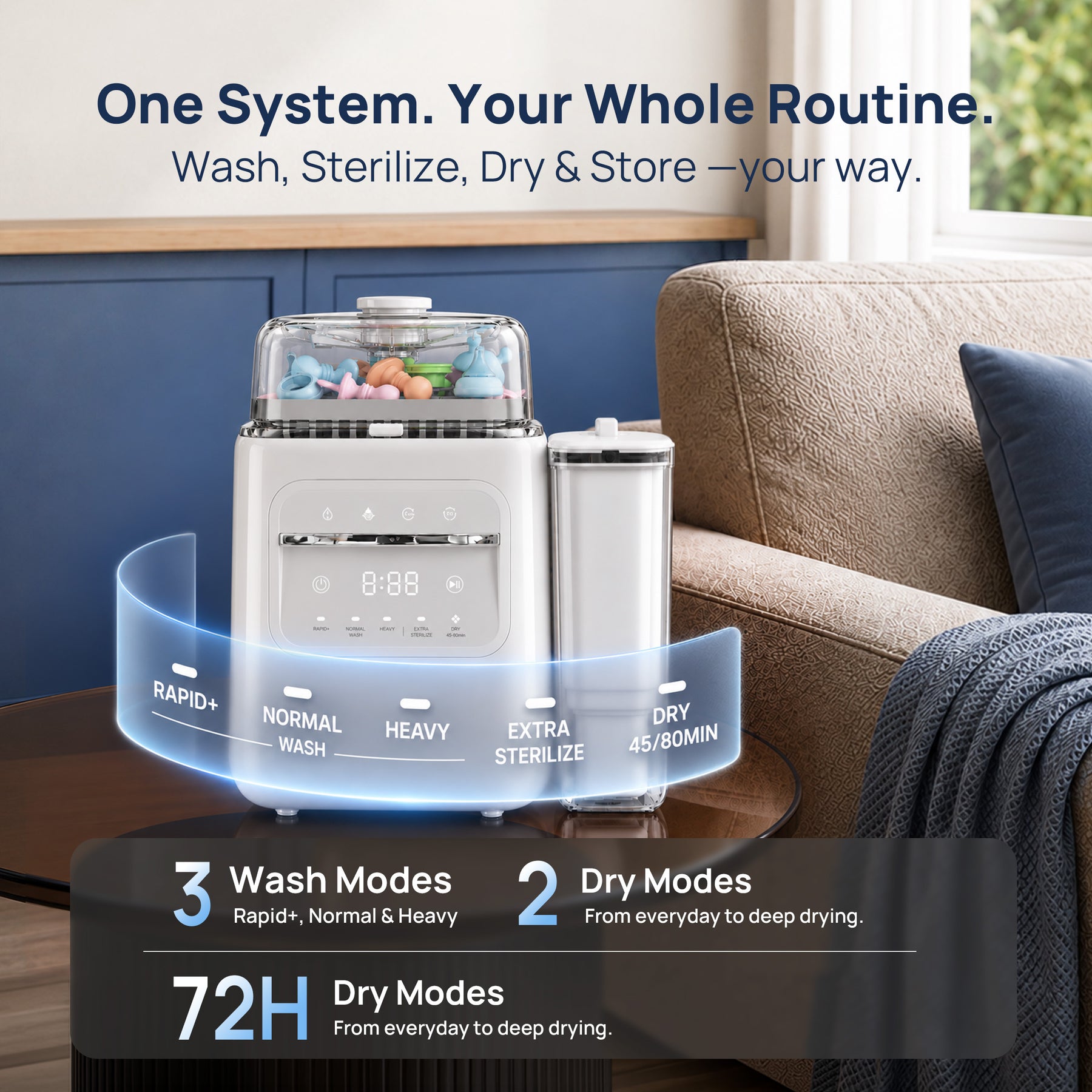 SafeguardPlus™ Baby Bottle Washer System New