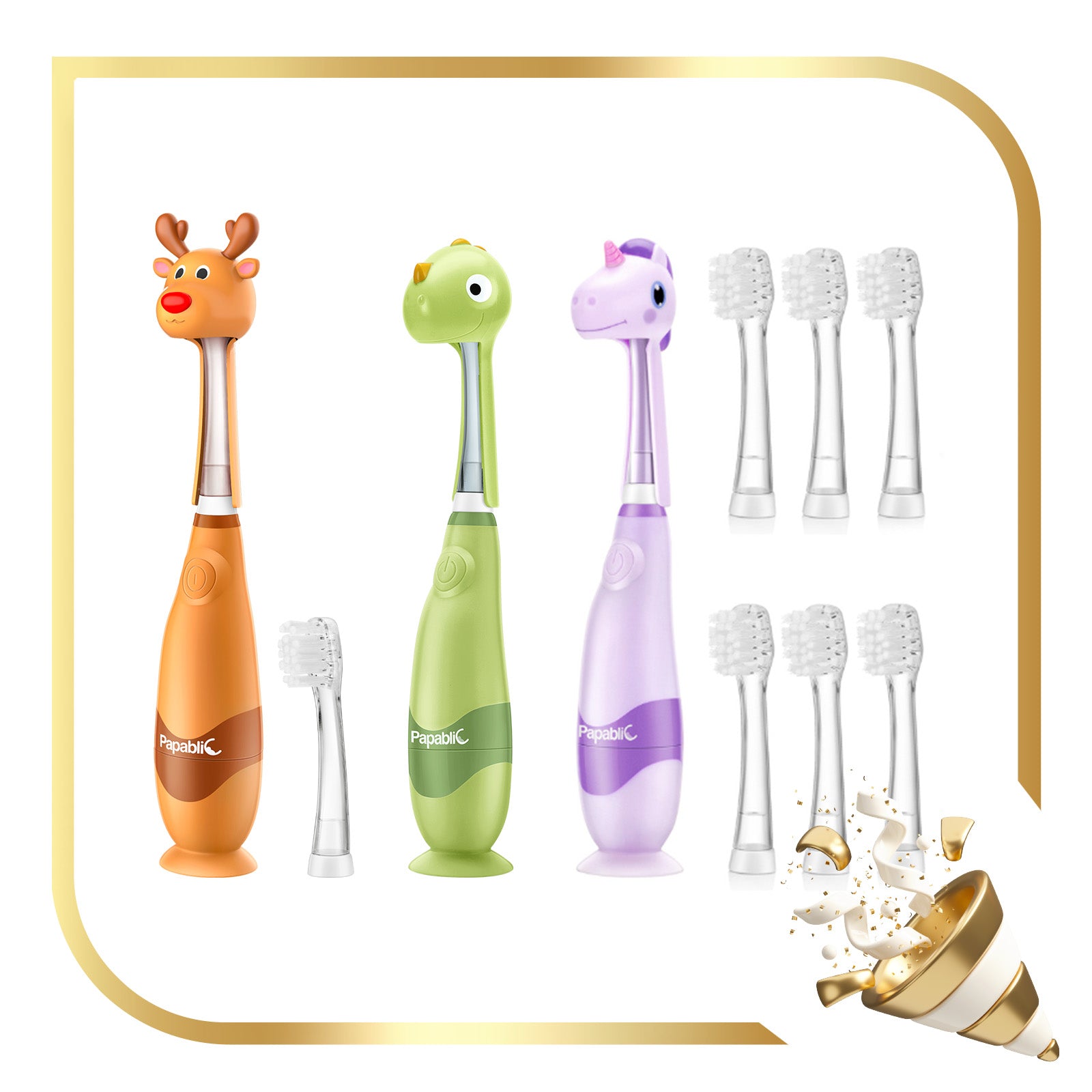 Arya, Max, Ruby Sonic Electric Toothbrush Set