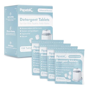 [Free Gift] Papablic Official Detergent Deepclean Tablet for Papablic Baby Bottle Washer, 120 Count