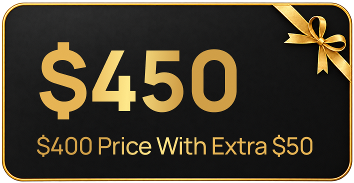 $400 Price with extra $50