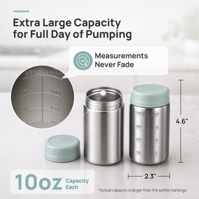 Papablic Stainless Steel Breast Milk Storage Bottles (4-Pack)