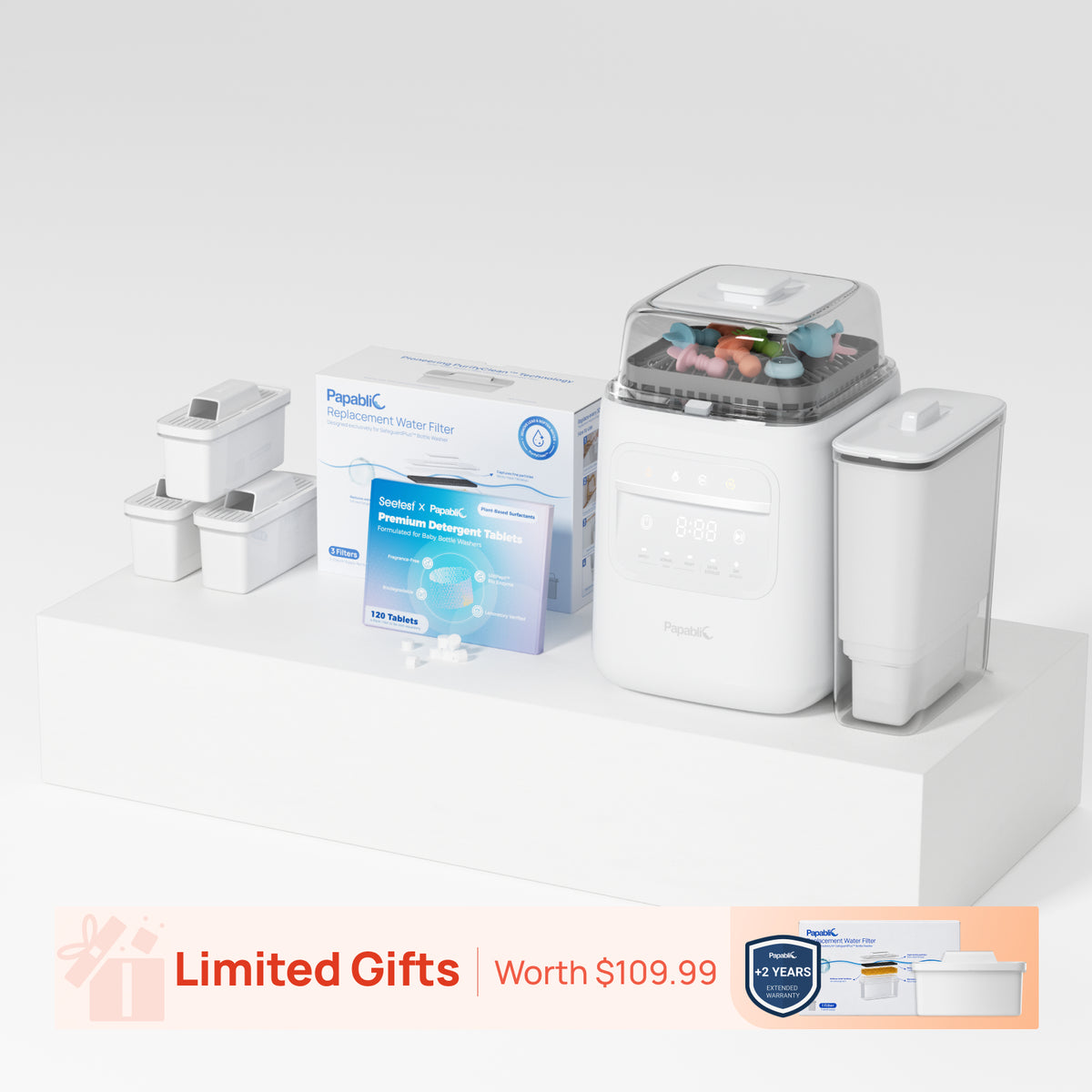Papablic SafeguardPlus Bottle Washer+3-Month Maintenance Kit