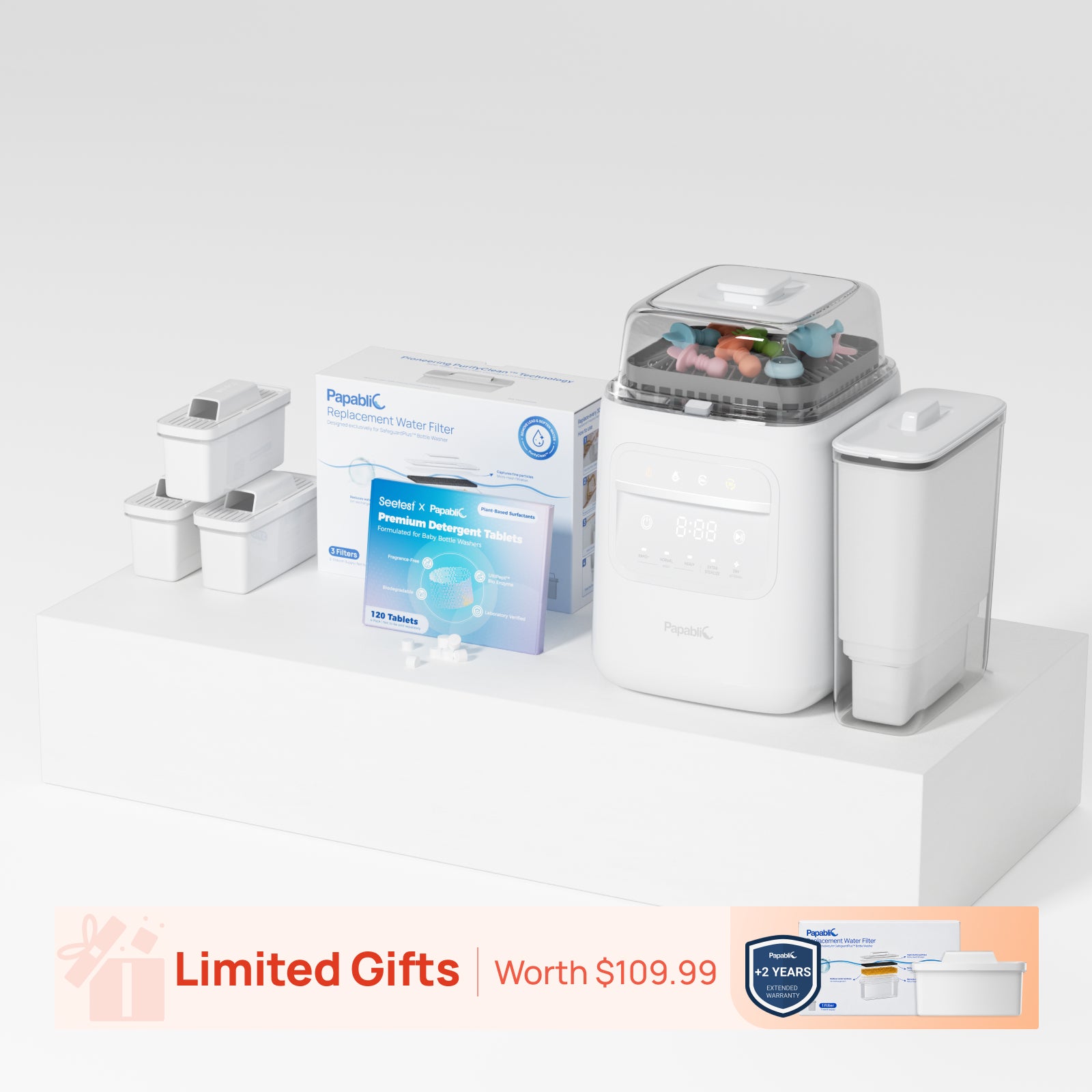 Papablic SafeguardPlus Bottle Washer+3-Month Maintenance Kit