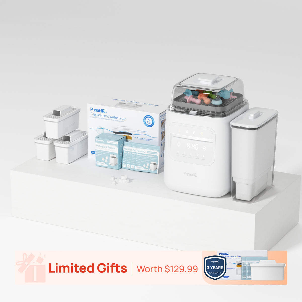 Papablic SafeguardPlus Bottle Washer+3-Month Maintenance Kit