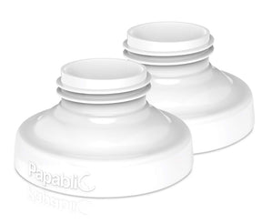 Papablic Direct Pump Bottle Adapter for Medela, Ameda Breastpumps to Use with Comotomo Baby Bottle, 2 Pack