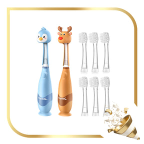 [XMAS FREE GIFT]Ruby Toddler Sonic Electric Toothbrush for Ages 1-3 Years