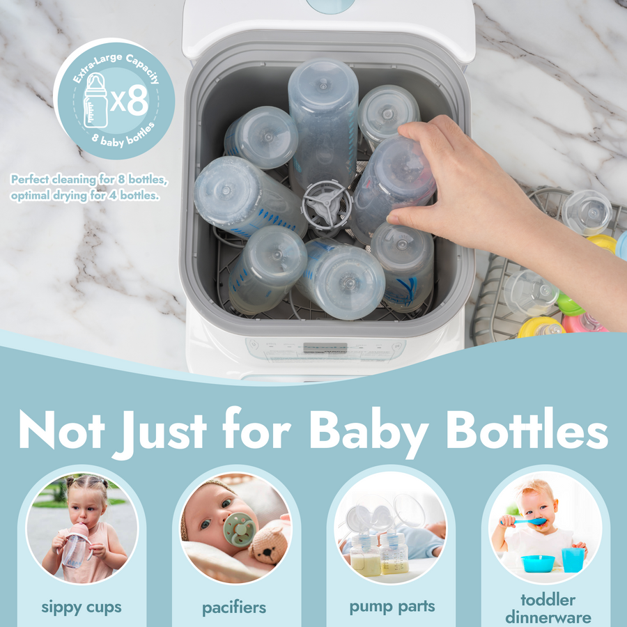 Home Baby Bottle Washer Sterilizer and Dryer All in One Bottle Cleaner