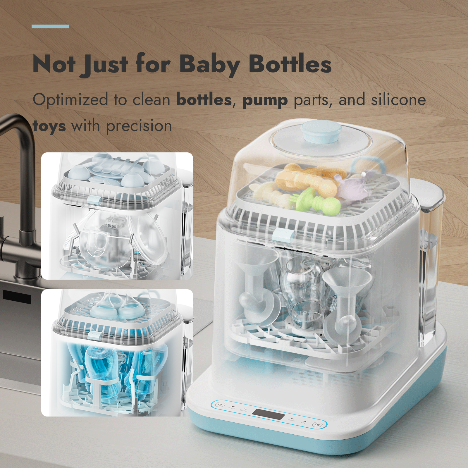 Baby Bottle Washer Sterilizer and Dryer All in One Bottle Cleaner