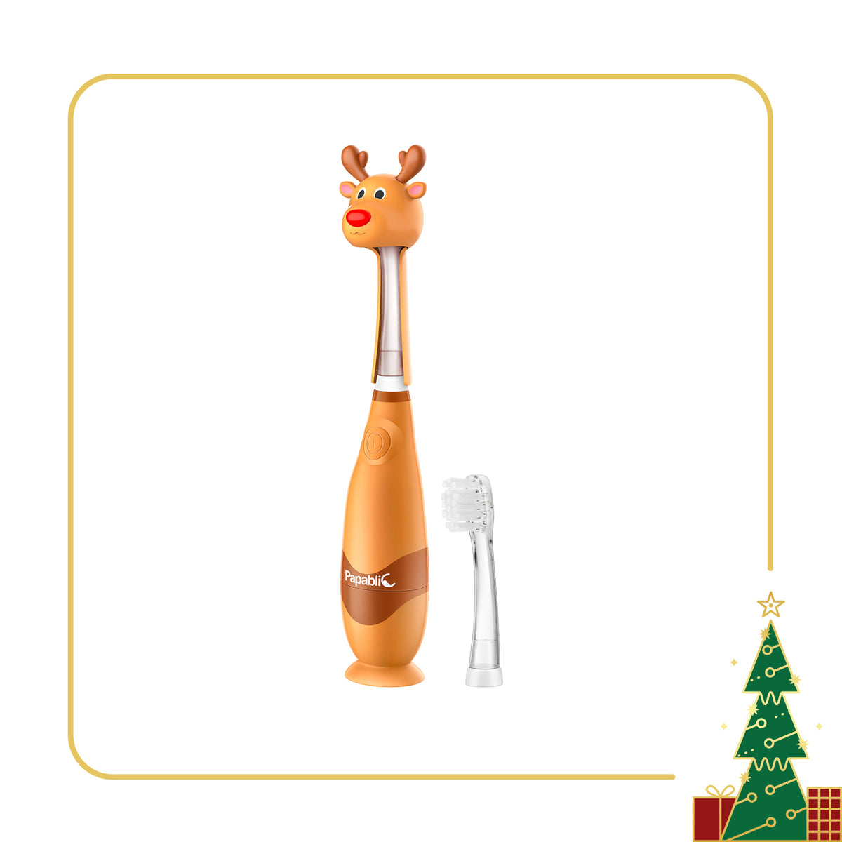 [XMAS FREE GIFT]Ruby Toddler Sonic Electric Toothbrush for Ages 1-3 Years