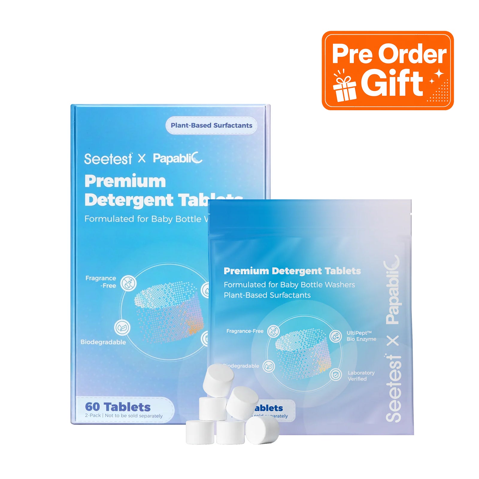 Pre Order Gift—Papablic Upgraded Detergent Soap Tablets, 60 Count
