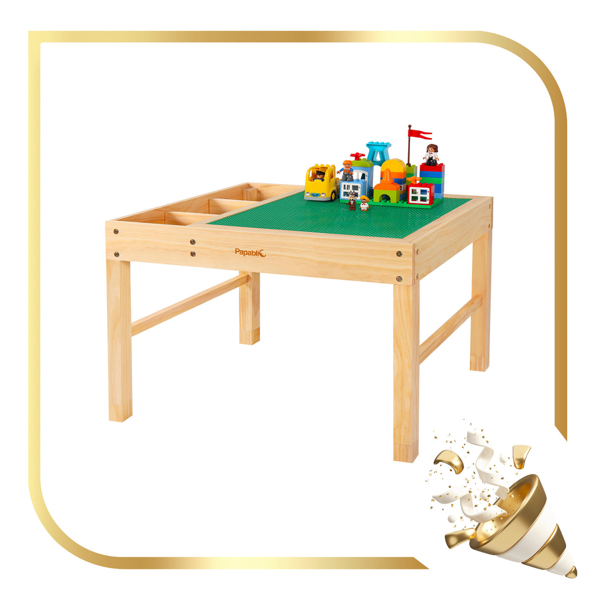 2-in-1 Kids' Activity Lego Table with Storage