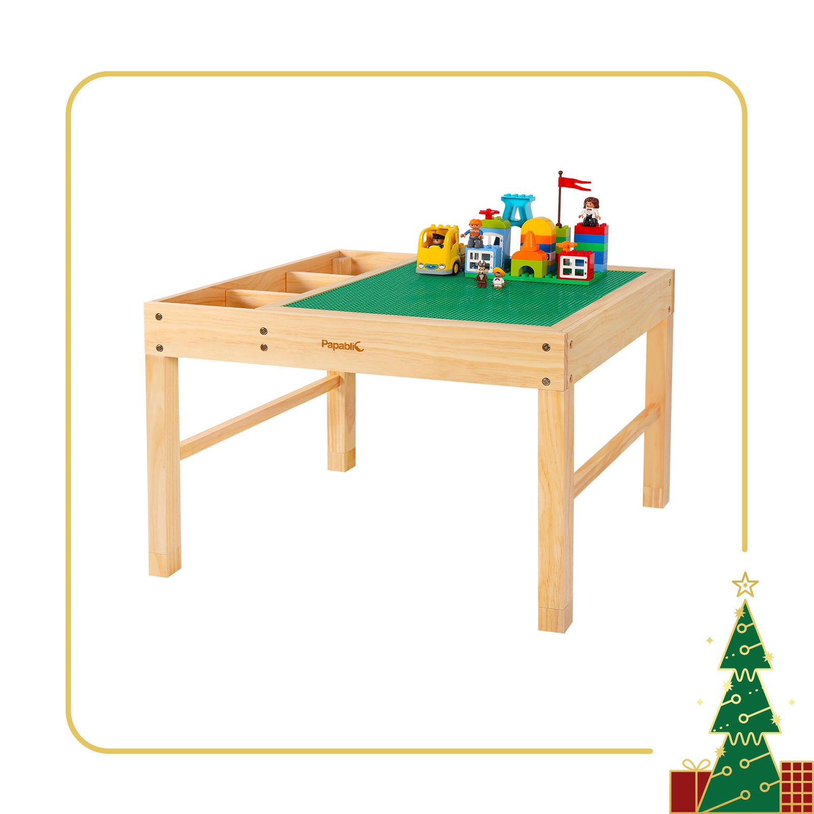 2-in-1 Kids' Activity Lego Table with Storage