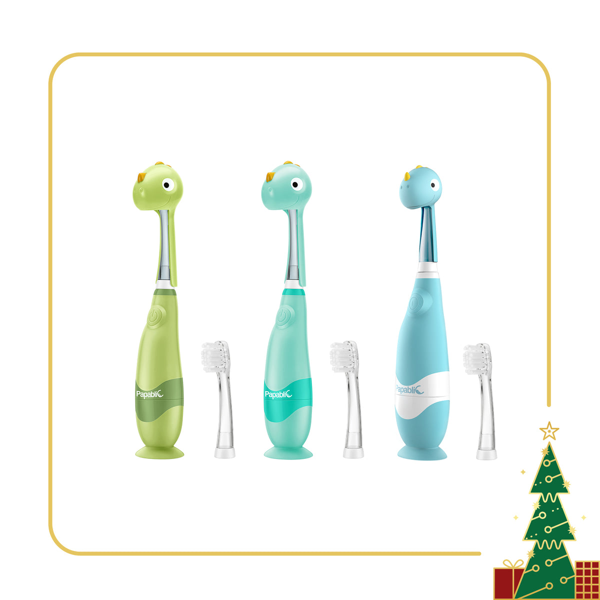 Debby, Jo & Max Dinosaur Baby/Toddler Toothbrush Set