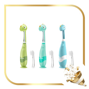 Debby, Jo & Max Dinosaur Baby/Toddler Toothbrush Set