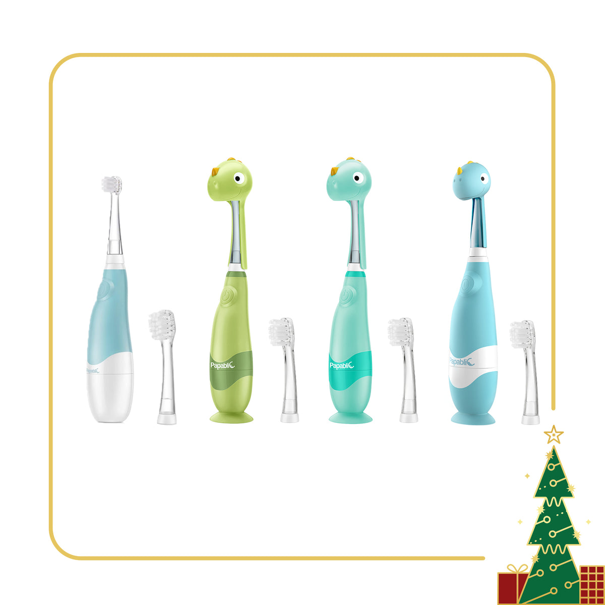 Debby, Jo & Max Dinosaur Baby/Toddler Toothbrush Set