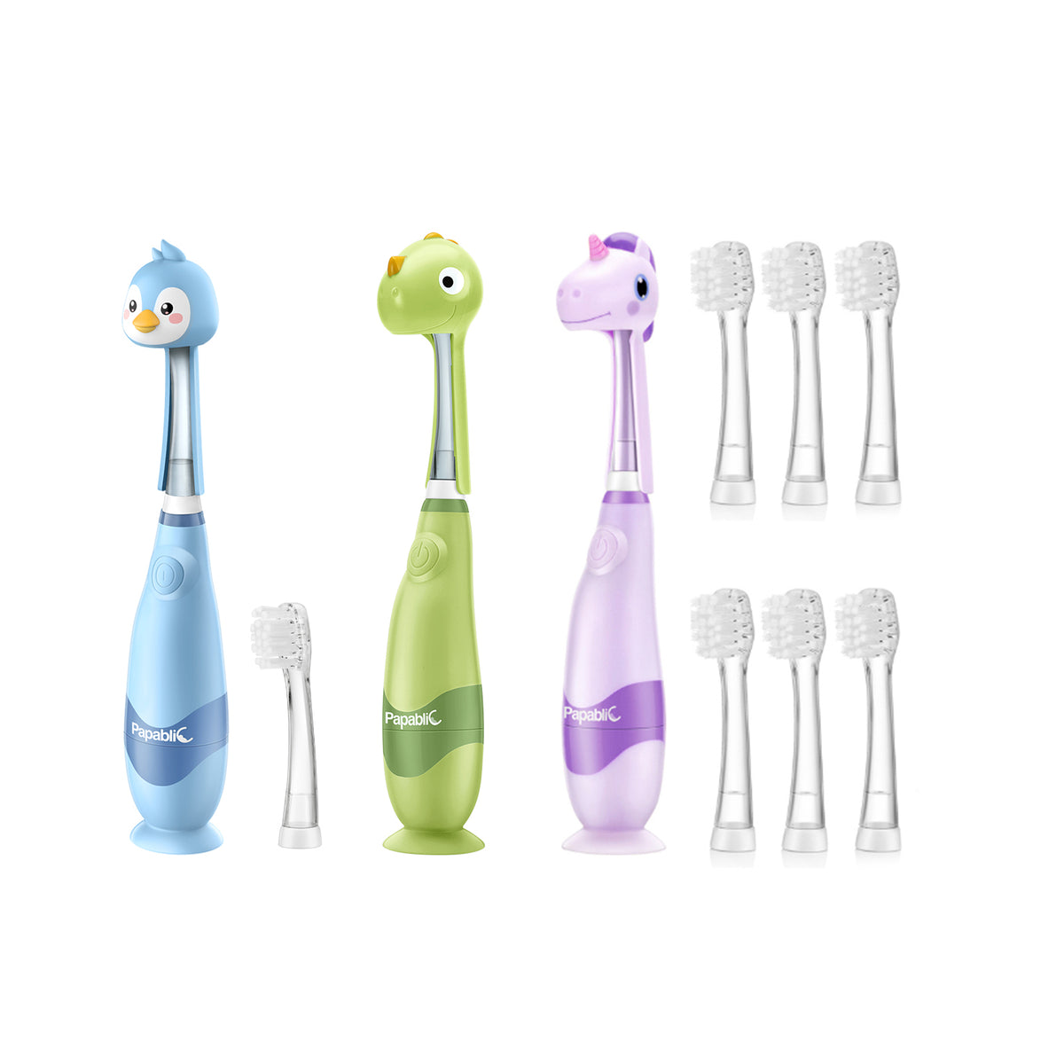 Arya, Max, Pippin Sonic Electric Toothbrush Set