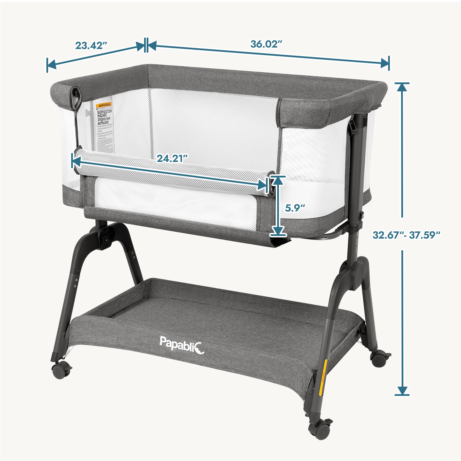 Papablic Baby Bedside Bassinet