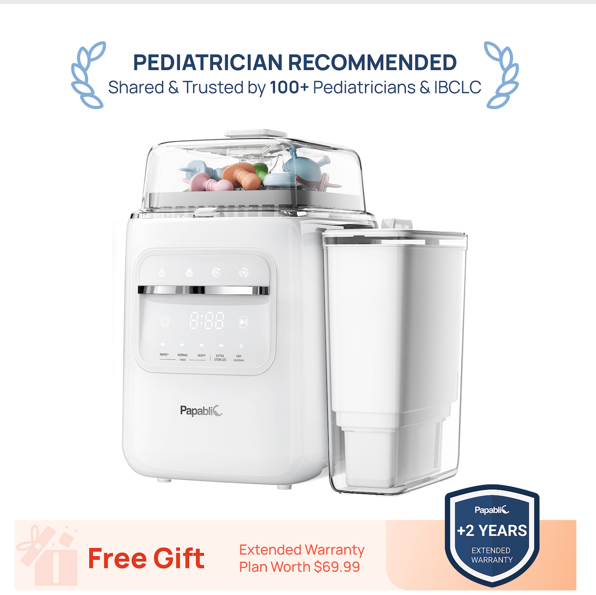 Papablic SafeguardPlus™ Baby Bottle Washer System