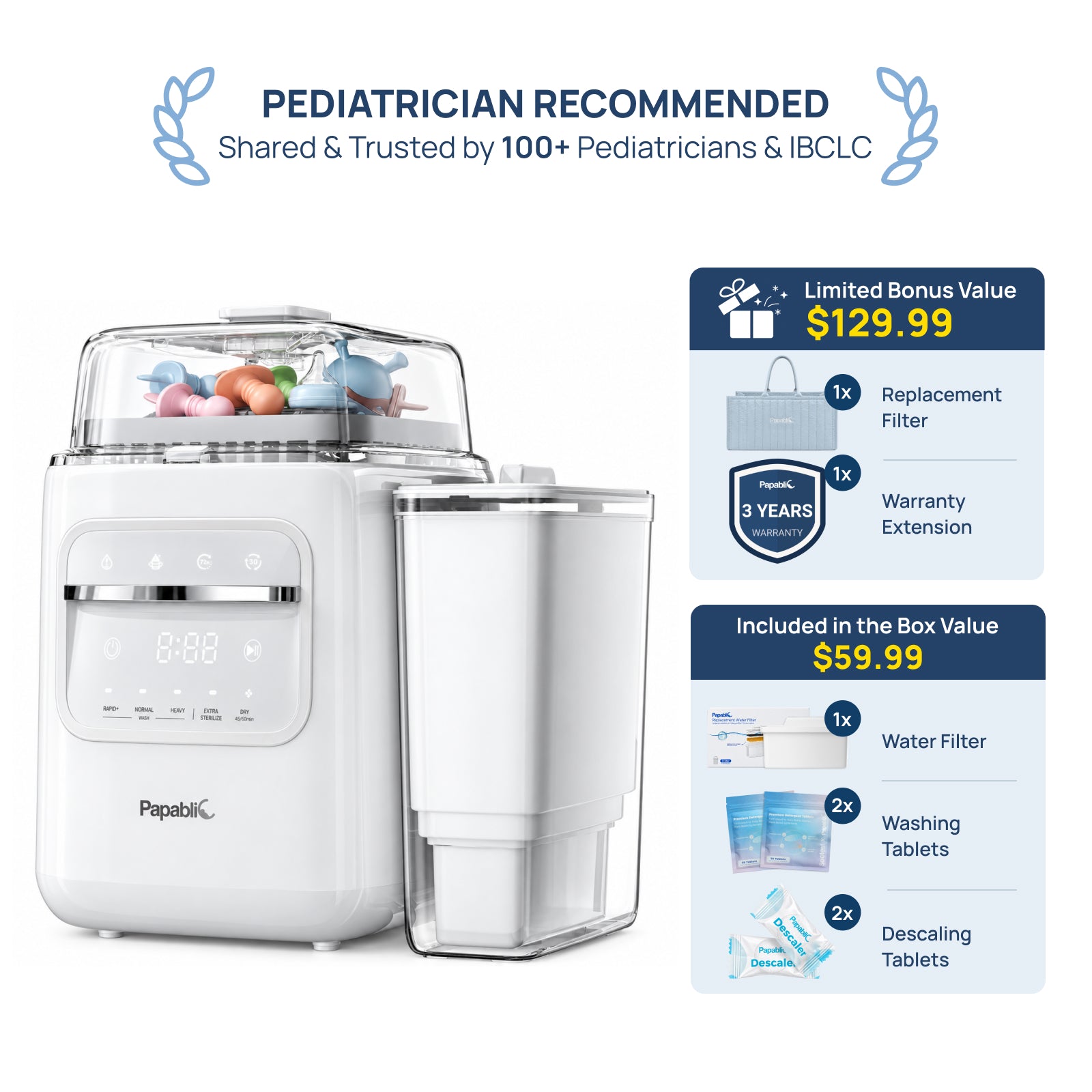 SafeguardPlus™ Baby Bottle Washer System (P8Plus)