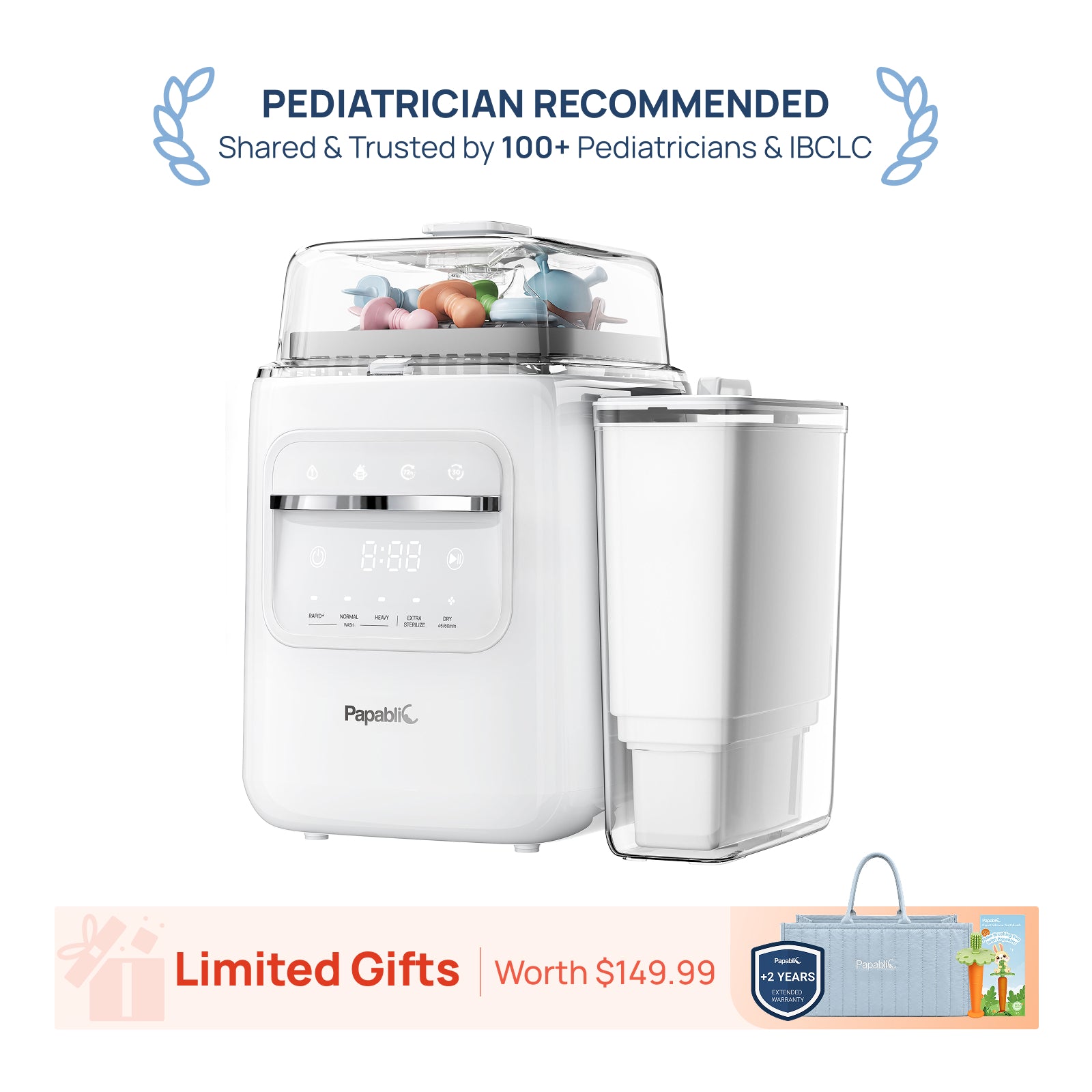 Papablic SafeguardPlus™ Baby Bottle Washer System